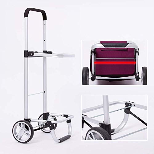 Einkaufstrolley Faltbarer Einkaufstrolley auf Rädern mit Abnehmbarer Tasche und faltbarem Design Max. Tragfähigkeit 30… – Bild 7