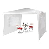 Relaxdays Pavillon, weiß, 300 x 300 x 250 cm, 10020810_49