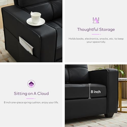 Sillón moderno plegable Negro miniatura 3
