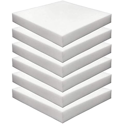 Foamma 6-Pack 2" x 20" x 20" HD Upholstery Foam - High Density Foam Padding, Couch Cushion Replacement, Chair Foam, Square Foam, Foam Seat Pad Cover