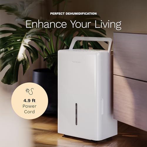 hOmeLabs Dehumidifier - Advanced Humidity & Moisture Control, Quiet, Efficient, Auto Shut-off, Ideal for Home, Basement, Office - 4,500 Sq Ft Wi-Fi (32 Pint MAX 80 Pint at 95°F, 90% RH) - Thumbnail 7