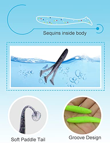 Beoccudo Alabama Rig Umbrella Rigs Kit For Stripers Bass Fishing 5 Arms A Rig Fishing Lures Bait Rigs With Swimbaits-21Pcs #TOP5