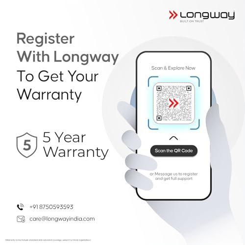 Image of Longway Oasis Gigi 15 Ltr 5 Star Rated Storage Water Heater for Home | Advanced Multi-Layered Safety | Anti-Rust Coating | Glassline Coated Tank | Suitable for Hard Water & High-Rise Building (White)