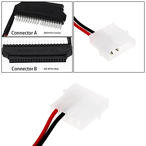 Create idea 2Pcs IDE 44pin to 40pin Desktop Converter Card Replacement 2.5inch to Desktop 3.5inch IDE Hard Drive Adapter Accessories Accessories for Laptop
