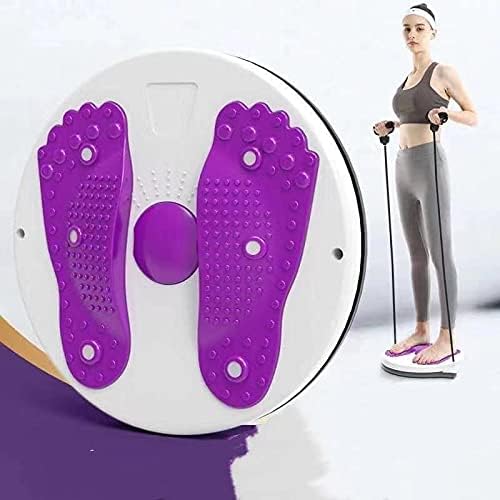 3D Massage Magnetic Therapy Waist Twisting Plate Waist Twister Aerobic Exercise Balance Board Foot Massage Plate Weight Loss Machine Body Shaping Disc for Indoor Fitness Sports (Purple)