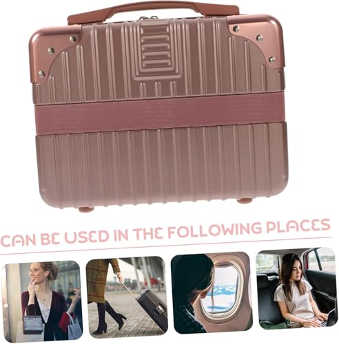 Image of Mini Suitcase, Makeup Case, Trunk Case, Suitcase, Small Handbag, Carry Bag, Carry Case, Cosmetic Bag, Women's, Large Capacity, Lightweight, Carry Case, Trunk Box, Small Items, Portable