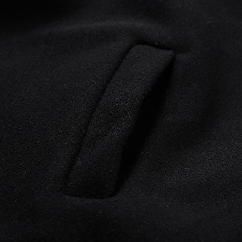 Amikadom Casaco feminino forrado de lã de ovelha com lã de ovelha casaco térmico longo cardigã básic