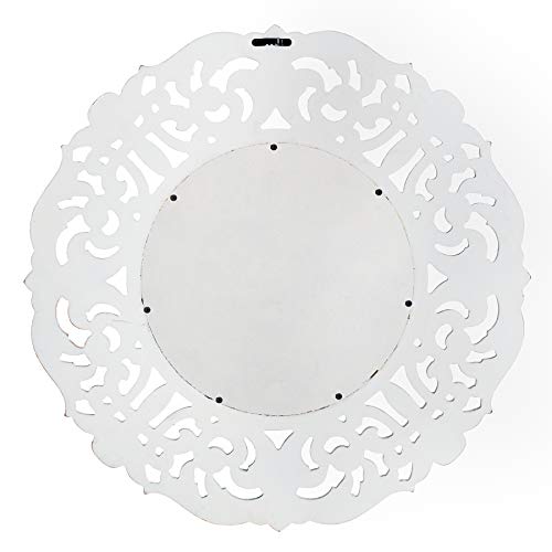 Habitat Temora Decorative Mirror, Distressed White #TOP3