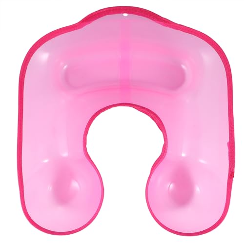 Healifty Wash Hair Sink Bowl Hair Washing Tray Hair Neck Tray Hair Perming Neck Rest Container Shoulder Support Protector for Hair Styling Perming Hairdressing Pink Hair Coloring Water Tray