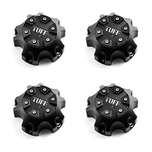 Lavnox Tuff A.T. Flat Black Chrome Logo Wheel Rim Center Cap Hub Cap C6119-5 C611902 C611903 (4)