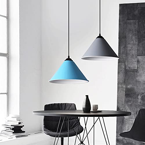 Lámpara colgante regulable de aluminio amarillo para iluminar comedores oscuros 8