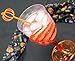 Coffee and Cocktail Stirrers, Reusable Plastic Drink Stirrer Sticks, 24 Swizzle Sticks, Use as a Cocktail Garnish or Cocktail Mixers, Halloween Party, Fall Party 6 inch (Pumpkin)