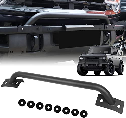 Peforway Bull Bar For Ford Bronco 2021-2023 2&4 Door, Steel Front Bumper Brush Guard Grille Guard Direct Bolt-On Black Powder Coated (Not For Bronco Sport) #TOP5