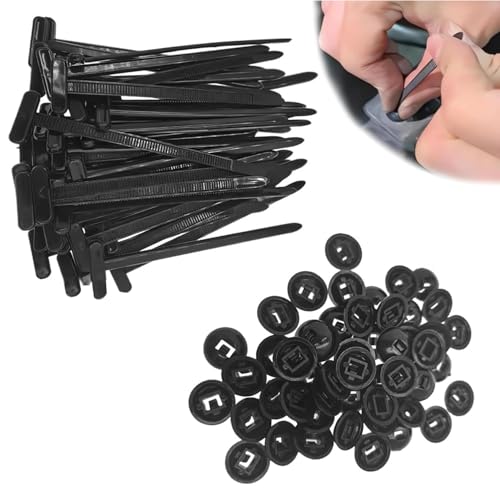 IONPSHG Heavy Duty Self-Locking Nylon Universal Cable Tie Buckle (100 pcs) – UV Resistant Black Zip Ties for Car Repair, Daily Use & Multipurpose Cable Management, Small Cinch Straps Holde