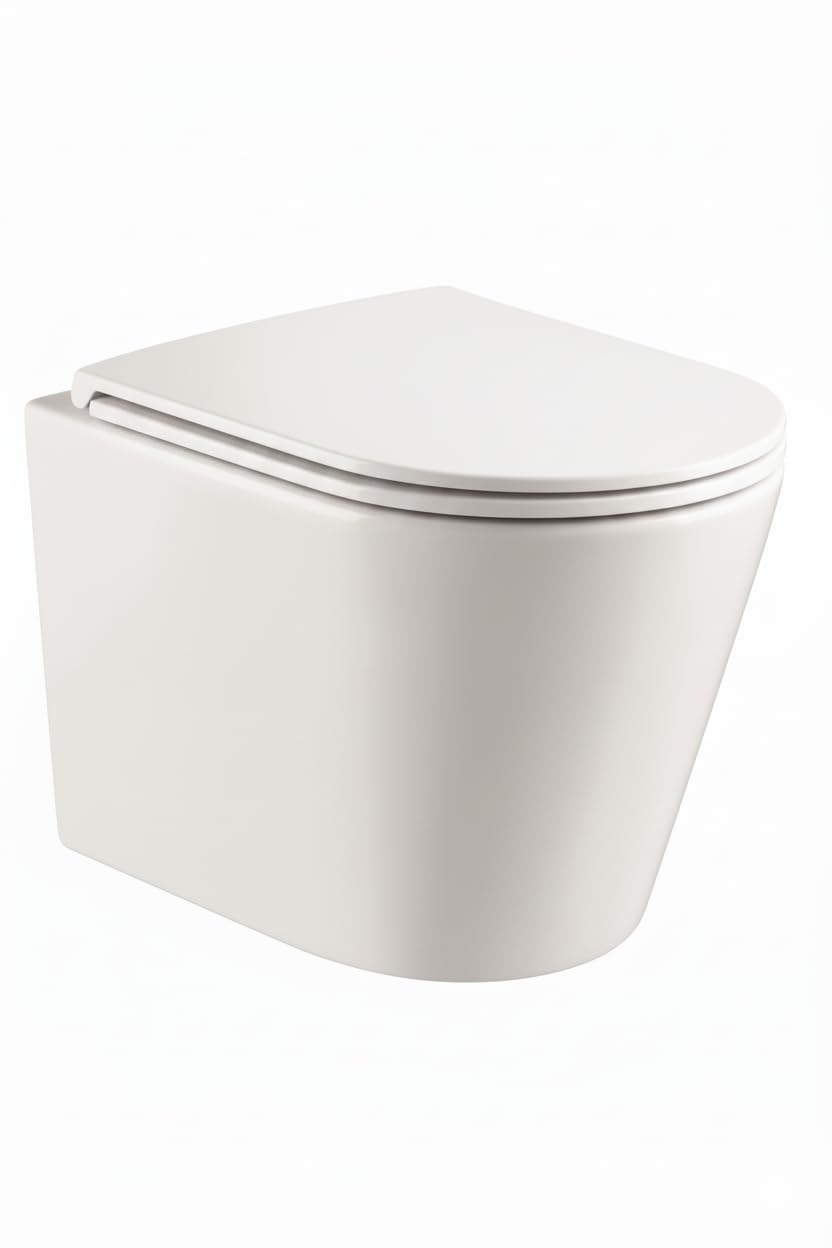 Aquore | TURÍN Inodoro Suspendido BTW Blanco Brillo | Sistema Tornado, Diseño Moderno | Referencia 388967 | Medidas 35,5 Ancho x 51,5 Fondo x 36,5 cm Alto