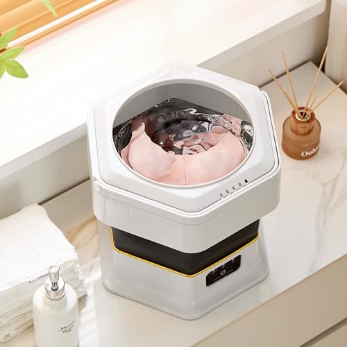 Image of Mini Washing Machine for Clothes | Portable Automatic Washer with USB Power | Compact Laundry Machine for Travel, Baby Clothes, Underwear & Small Loads | Foldable & Lightweight Design