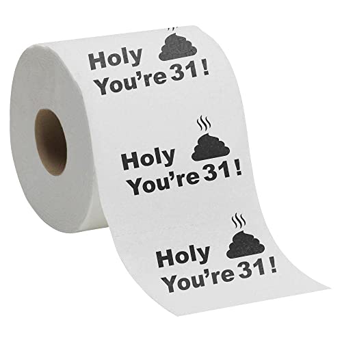 31st Birthday Decorations Toilet Paper for Men & Women - Funny Design Novelty Great Hilarious Gag Gift – Eco-Friendly, Ultra Soft & Comfortable – Perfect for Birthday Christmas & Party Supplies