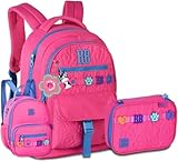 Kit Mochila Escolar Com Lancheira e Estojo Rebecca Bonbon Kit Juvenil Completo (ROSA)
