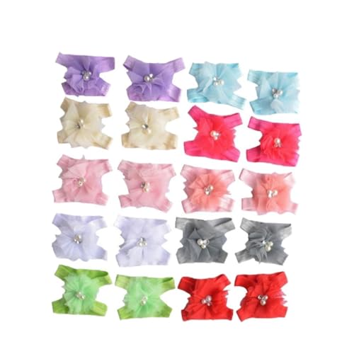 Totority 10 Pairs of Boys and Girls Barefoot Flower Sandals for Girls Soft Chiffon Floral Design for Summer Play and Outdoor Activities