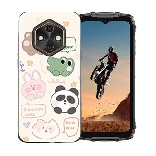 LCEHTOGYE �K�p Ulefone Rugking 4 Pro�p�P�[�X�A�K�p Ulefone Rugking 4 Pro (6,56")�ƌ݊����̂��钴���^�u���b�N�\�t�gTPU�V���R���Q���P�[�X�ی�J�o�[ - LLM47