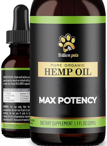 Billion Pets Hemp Oil for Dogs and Cats - Max Potency