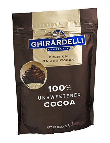 Ghirardelli 100 Percent Unsweetened Premium Baking Cocoa, 8 Ounce (Pack of 6)