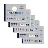 Challenge Triplicate Book, Carbonless, 100 Pages, 5 pack (105 x 130 mm)