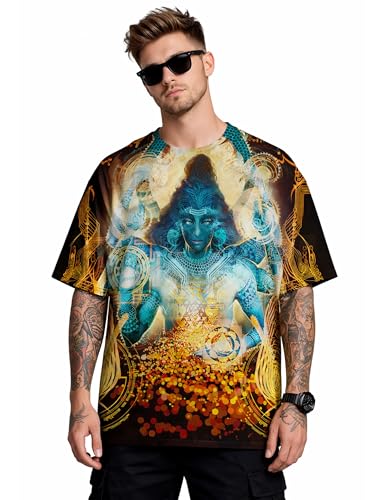 Image of STAND OUT All Over Printed Shiva, Krishna, Hanuman, Kali, Ram and Ravana, Ramayan, Bagavath Githa, Buddha Religious, Spiritual, Hindu Gods T-Shirts