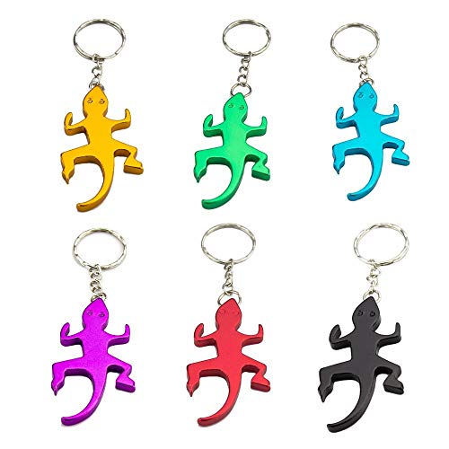 Gecko aluminum alloy bottle opener keychain