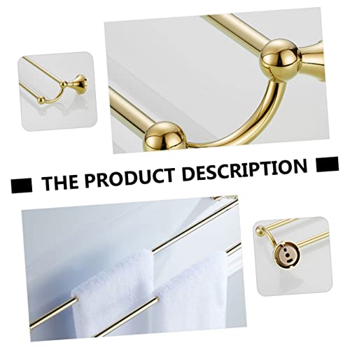 Porte-serviettes double barre et étagère de rangement compacte - 3