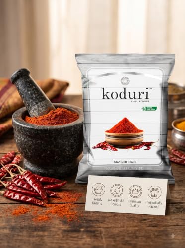 Image of KODURI Red Chilli Powder & Pickle Chilli Powder Combo Pack | Aachar and Lal Mirch Powder | Pachadi Kaaram & Karam Podi | Finely Ground Spices - No Added Flavours, Colors or Preservatives - 1500 Gm
