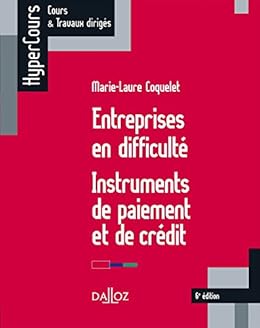 Entreprises En Difficulte Instruments De Paiement Et De Credit Hypercours Ebook Coquelet Marie Laure Amazon Fr
