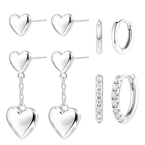 Image of Small Gold Huggie Hoop Earrings Set for Women Men Hypoallergenic 14K Plated Stack Cartilage Earrings, Sterling Silver Multiple Piercing Lightweight Mini Thin Cute Dainty Trendy Jewelry Gifts for Women