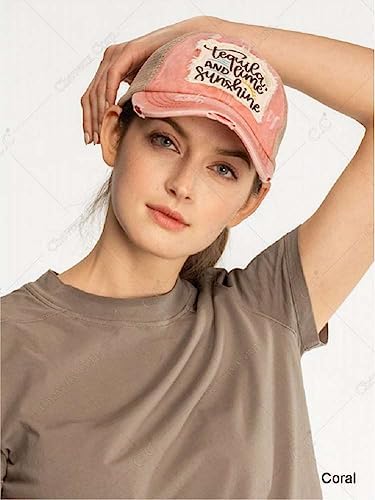 C.C Ponycap Messy High Bun Ponytail Adjustable Mesh Trucker Baseball Cap Hat, Tequila Lime and Sunshine, Yellow, One Size - 1