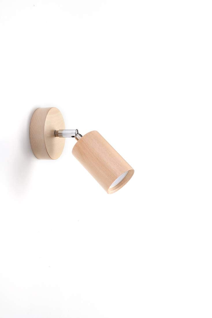 Sollux Lighting Zeke Faretto da incasso a superficie in legno di