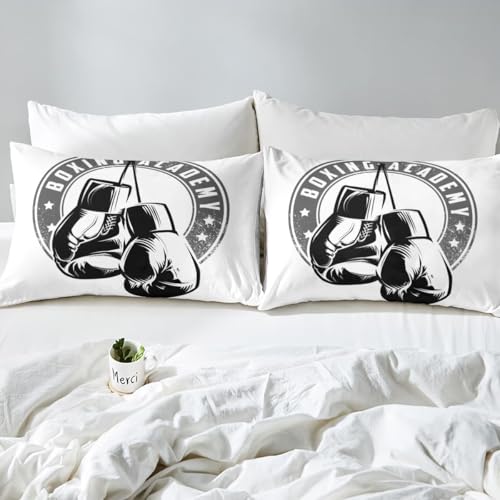 Homemissing Single Comforter Cover Set Sports Game Theme Bedding Set Boxing Gloves Duvet Cover Boxing Enthusiasts Decoration Super Soft Gift - Image 4
