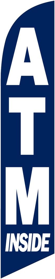 ATM Inside Feather Banner Swooper Flag for Festivals and Events, Replacement Flag Only