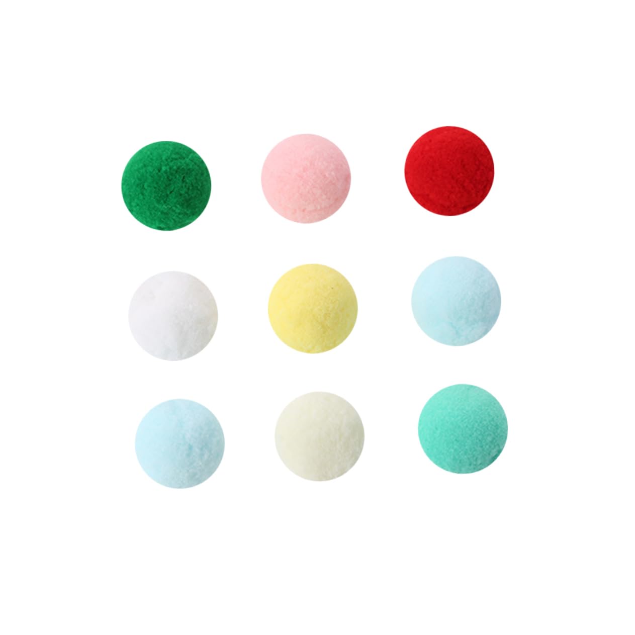 Toddmomy 15PCS Colorful Plush Ball Cat Soft Rattle Balls for Interactive Playtime Random Colors Engaging Pet Supplies for Cats and Kittens to Chase and Bond Random Color