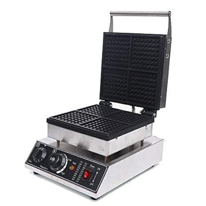 Waffeleisen Waffelmaschine, 1750W 4-Platz Waffeleisen Waffelautomat Waffel Kommerzielle Waffelmaschine, Multifunktionsgerät Waffle Machine
