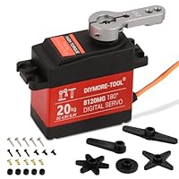 Servo Motor mit 20kg 180°Drehbar,Hohem Drehmoment Heemol Analoger RC-Servo,Metallgetriebe,Wasserdicht und BlockiergeschüTzt,4,8v-8,4v,für RC Cars,Boote,Flugzeuge,Roboter