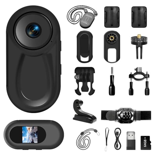 Asdanalili 1080P Mini Body Camera with 64GB Card,...