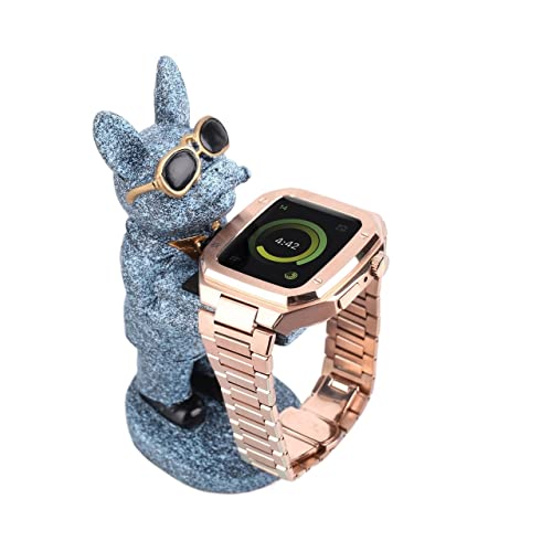 Bracelet en métal et étui iWatch 45mm GUMMMY pour Apple Watch Series 8