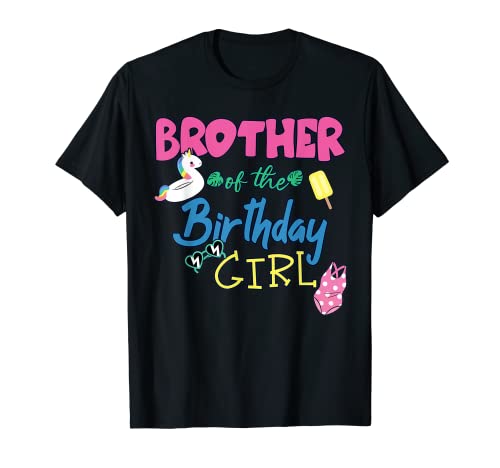 Brother Of The Birthday Girl Pool Theme Matching Family Camiseta