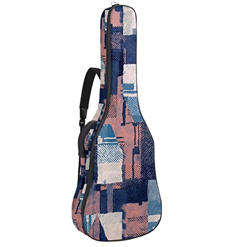 Sac à dos guitare acoustique étanche motif géométrique 42.9x16.9x4.7 in avec organiseur