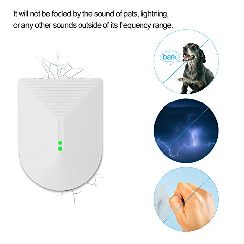 Detector de rotura de vidrio con cable de alta sensibilidad para el hogar 5