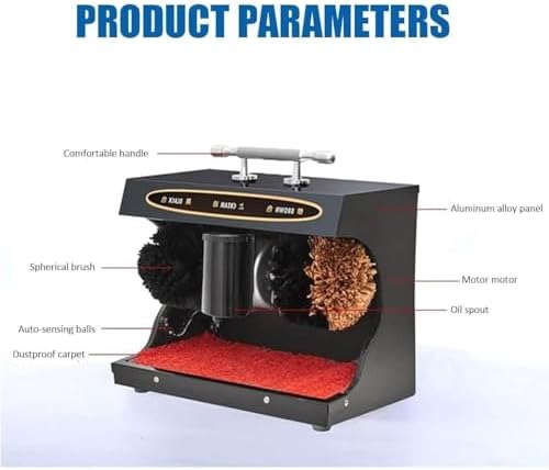 Automatic Shoe Polisher Machine - Double Brush Electric Leather Cleaner for Dust Removal & Polishing, Stainless Steel Pedals - Ideal for Hotels & Offices