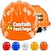 Custom Hard Hats for Men Personalized Logo Safety Helmet Construction Cap Adjustable Ratchet Suspension Orange