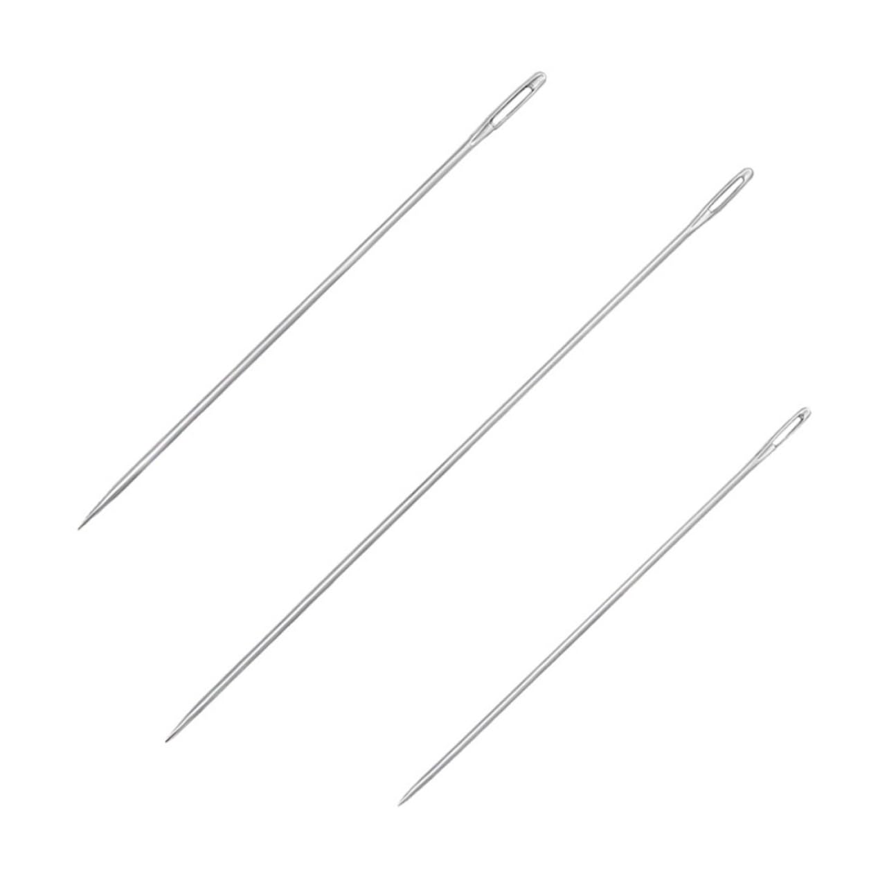 SHINEOFI 100 Piezas Aguja De Coser Mano Agujas De Punto De Cruz De Acero Para Manualidades Coser Tejidos Enhebrar Facilidad