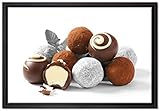 Pixxprint Edle Trüffelpralinen Leinwandbild 60x40 cm im 