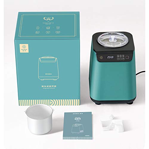 MNCYGJ Softeismaschine Für Zuhause Eismaschine Selbstkühlend, 1200ML Kapazität Kleiner Automatischer Mini Sorbetmaschine Slush EIS Maschine, Für Gelato Sorbet Tiefkühljoghurt – Bild 8